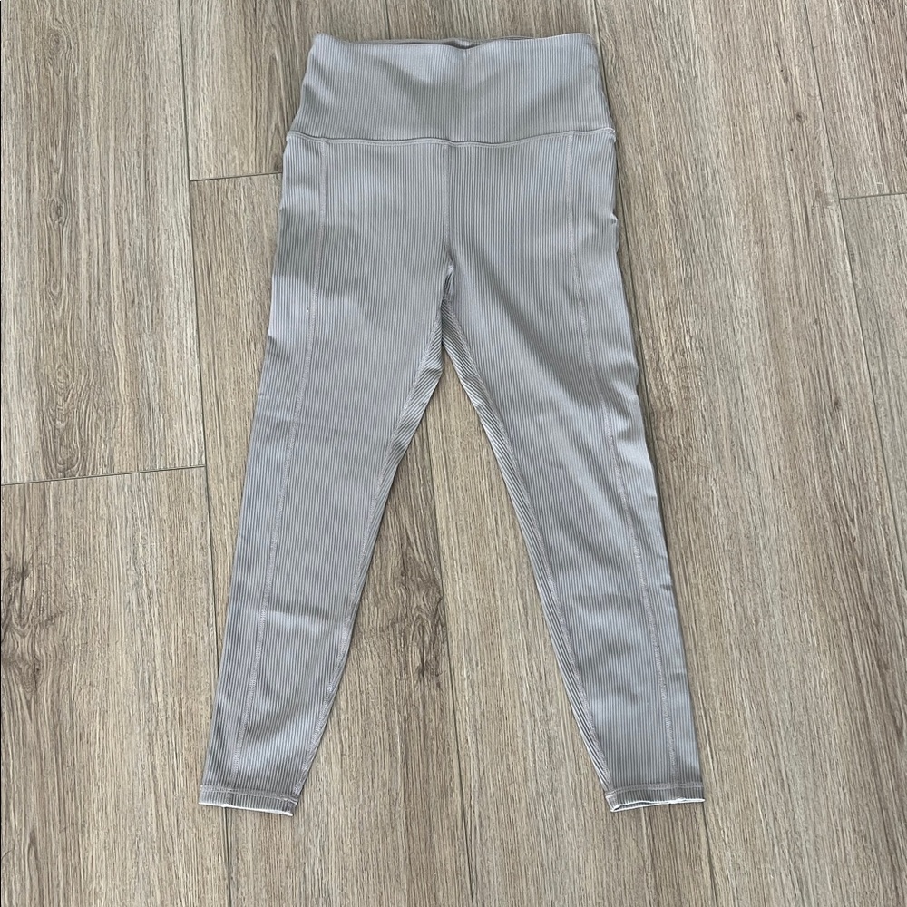 O//LA Taupe High-Waisted Leggings